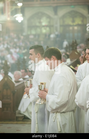 Maynooth College,Maynooth,Ireland,1st June 2014,15 Seminarians were ordained to the Deaconate in Maynooth College on 1st June. Stock Photo