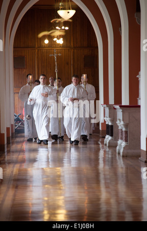 Maynooth College,Maynooth,Ireland,1st June 2014,15 Seminarians were ordained to the Deaconate in Maynooth College on 1st June. Stock Photo