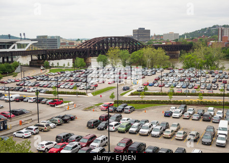 parking lot in Pittsburgh PA Stock Photo