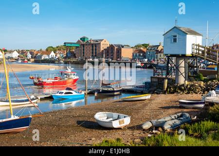 General view of the harbour at Wells-Next-The-Sea in Norfolk, England. Stock Photo