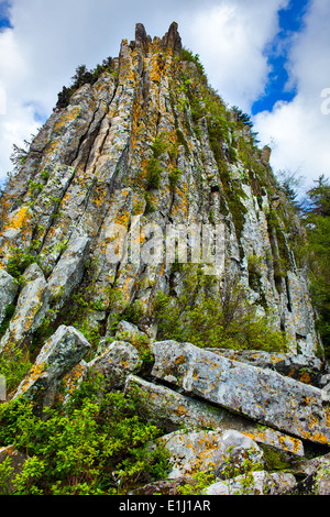 Landscape with Detunatele massif from Apuseni mountains, Romania - a unique mineralogy phenomenon Stock Photo