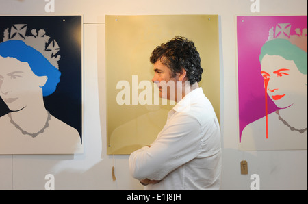 Pure Evil artist pop gallery cornwall Stock Photo