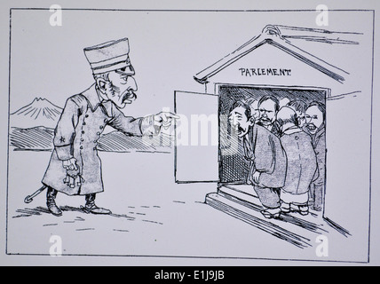 Caricature of Georges Ferdinand Bigot Stock Photo