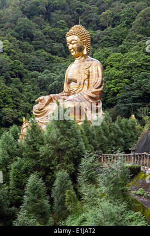Giant copper buddha statue Stock Photo