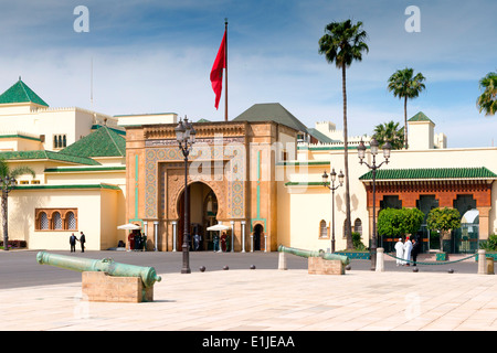 View of Dar el Makhzen, the royal palace in Rabat, Morocco. Stock Photo