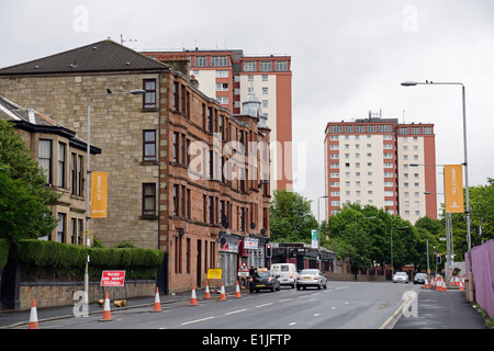 London Road at Springfield Cross in Parkhead, Glasgow, Scotland, UK Stock Photo