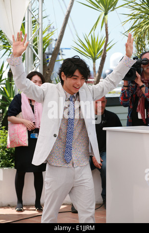 Actor Nijiro Murakami at the photo call for the film Still The Water (Futatsume No Mado), at the 67th Cannes Film Festival, 2014 Stock Photo