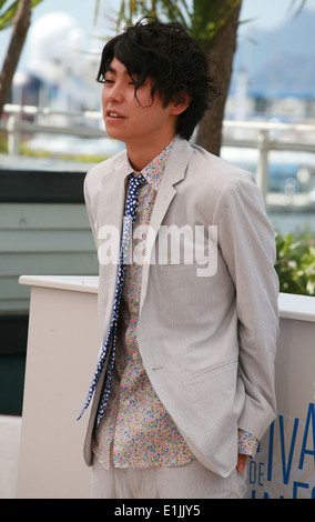 Actor Nijiro Murakami at the photo call for the film Still The Water (Futatsume No Mado), at the 67th Cannes Film Festival, 2014 Stock Photo