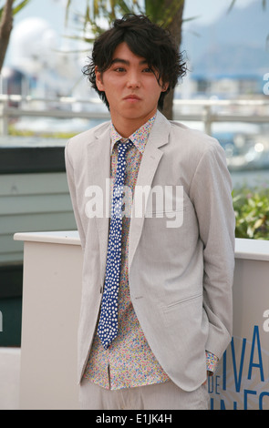 Actor Nijiro Murakami at the photo call for the film Still The Water (Futatsume No Mado), at the 67th Cannes Film Festival, 2014 Stock Photo