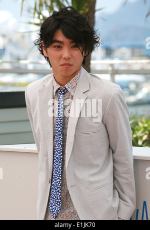 Actor Nijiro Murakami at the photo call for the film Still The Water (Futatsume No Mado), at the 67th Cannes Film Festival, 2014 Stock Photo