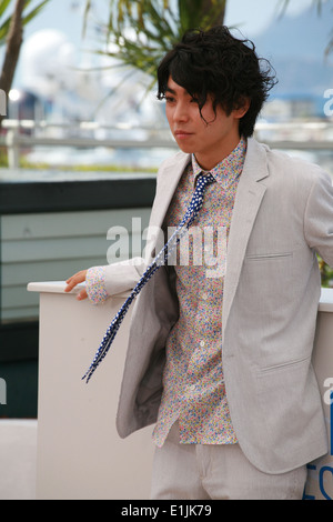 Actor Nijiro Murakami at the photo call for the film Still The Water (Futatsume No Mado), at the 67th Cannes Film Festival, 2014 Stock Photo