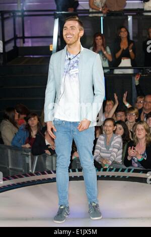 Borehamwood, UK. 05 June 2014. Christopher Hall enters the Big Brother house at Elstree Studio in Borehamwood, England on 05 June 2014 Credit:  Nathan Hulse/Alamy Live News Stock Photo