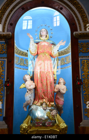 Virgin Mary statue inside St Marija Assunta Church (Mosta Dome), Mosta, Northern District, Malta Majjistral, Republic of Malta Stock Photo