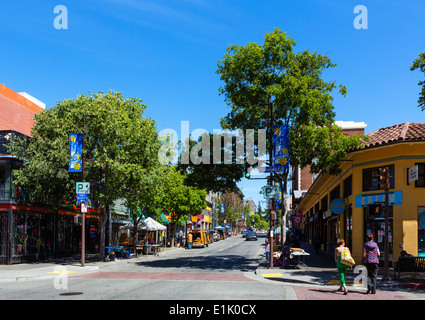 Shops on Telegraph Avenue near UC Berkeley, Berkeley, Alameda County, California, USA Stock Photo