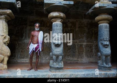 India, Tamil Nadu, Kanchipuram, Vaikunta Perumal temple Stock Photo