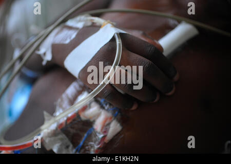 African child in a Paris hospital Stock Photo