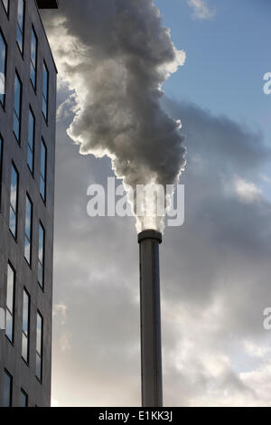 Chimney smoke Stock Photo