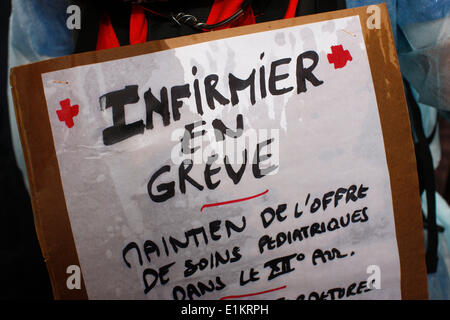 Nurses' protest Stock Photo