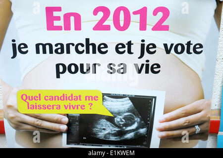 Anti-abortion poster Stock Photo