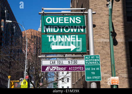 Queens Midtown Tunnel, Manhattan NYC Stock Photo