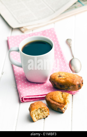 the breakfast. sweet dessert and coffee Stock Photo