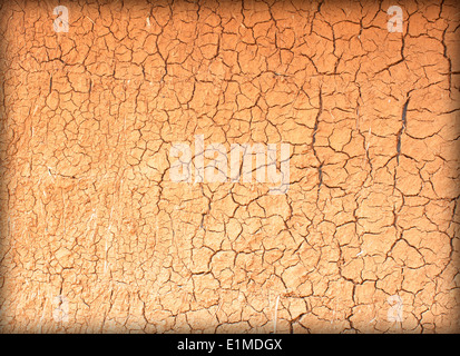 Drought, the ground cracks, no hot water, lack of moisture. Stock Photo