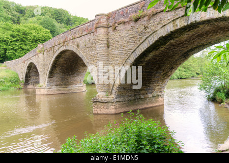 Dinham Bridge over the River Teme in Ludlow Shropshire Stock Photo