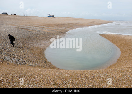 Dungeness,a headland on the coast of Kent and one of the largest expanse of shingle in Europe. Stock Photo