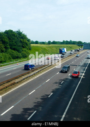 M6 motorway near Sandbach Cheshire UK, looking North Stock Photo