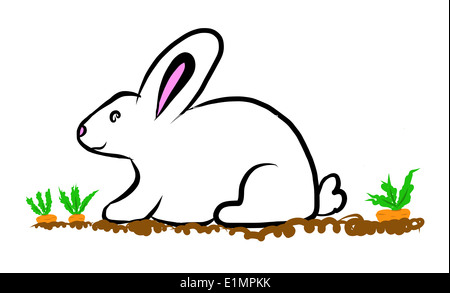 Cartoon Rabbit Big Carrot Stock Vector (Royalty Free) 250737073 |  Shutterstock