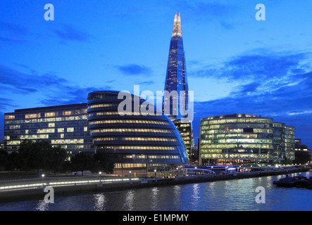 UK, England, London, City Hall, The Shard, skyline, Stock Photo