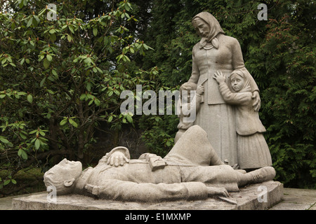 Monument to the fallen Ukrainian soldiers at the Ruprechtice Cemetery in Liberec, Northern Bohemia, Czech Republic. Stock Photo