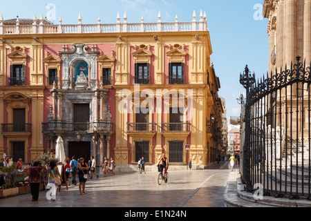 Malaga, Malaga Province, Costa del Sol, Andalusia, southern Spain. Palacio Episcopal, or Episcopal Palace, in Plaza del Obispo. Stock Photo