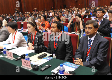 Kunming, China's Yunnan Province. 7th June, 2014. Participants attend the 9th China-South Asia Business Forum in Kunming, capital of southwest China's Yunnan Province, June 7, 2014. Credit:  Lin Yiguang/Xinhua/Alamy Live News Stock Photo