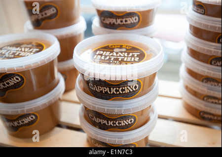 USA New Jersey NJ Cape May Cappuccino flavored peanut butter at the Cape May Peanut Butter Company Stock Photo