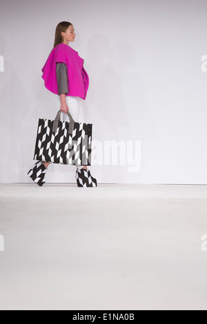 Collections by students from Birmingham City University during Graduate Fashion Week, London Stock Photo