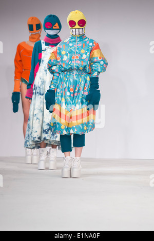 Collections by students from Birmingham City University during Graduate Fashion Week, London Stock Photo