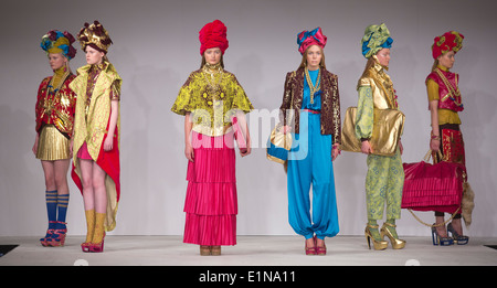 Collections by students from Birmingham City University during Graduate Fashion Week, London Stock Photo