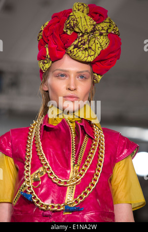 Collections by students from Birmingham City University during Graduate Fashion Week, London Stock Photo