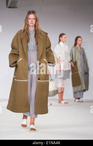 Collections by students from Birmingham City University during Graduate Fashion Week, London Stock Photo