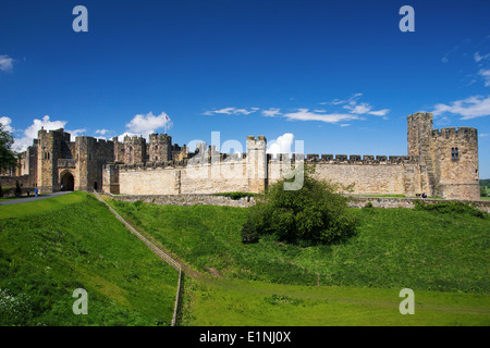 Alnwick Castle, Northumberland, where Harry Potter was filmed. Stock Photo