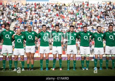 Chaco, Argentina. 07th June, 2014. Rugby Test Match Argentina versus Ireland during the Internationa friendly match at Estadio Centenario, Resistencia, Chaco, Argentina. Ireland's squad picture Credit:  Action Plus Sports/Alamy Live News Stock Photo
