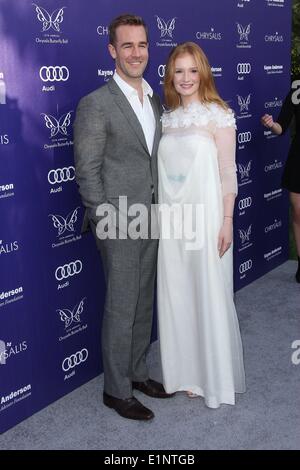 Los Angeles, California, USA. 7th June, 2014. Kimberly Brook; James Van Der Beek. attend the 13th Annual Chrysalis Butterfly Ball in Los Angeles on June 7th, 2014 Mandeville Canyon Estate, California .USA. Credit:  TLeopold/Globe Photos/ZUMAPRESS.com/Alamy Live News Stock Photo