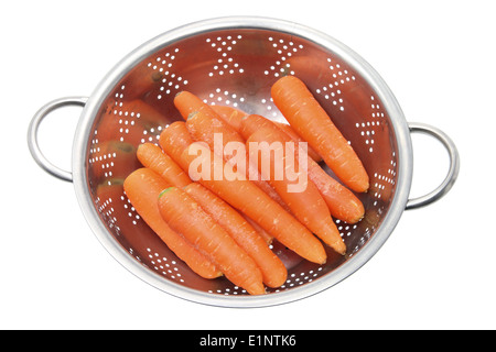 Carrots in Colander Stock Photo