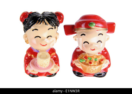 Chinese Wedding Couple Figurines Stock Photo