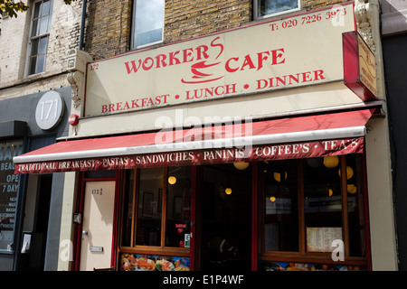 'Workers Cafe' at 172 Upper Street in Islington, London. UK. Stock Photo