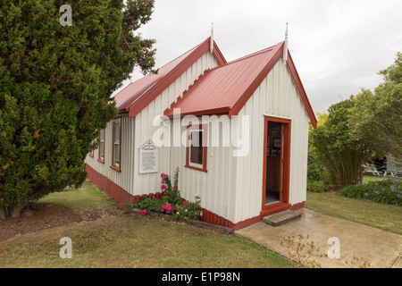 New Zealand Matakohe, Northland. Kauri Museum. Preserved church. Stock Photo