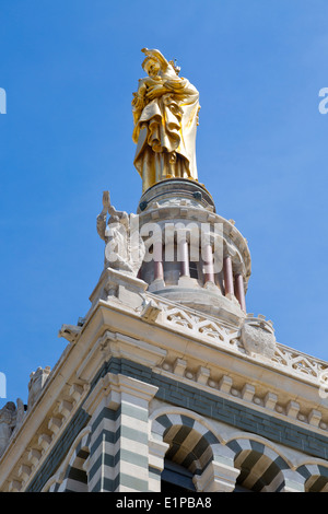 The Bell Tower of the Notre-Dame de la Garde in Marseille, France Stock Photo