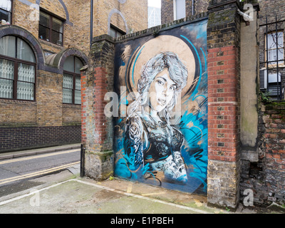 Street art by the artist C215 in London Stock Photo