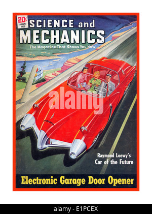 1950 American car magazine Science and Mechanics featuring the car of the future concept Stock Photo